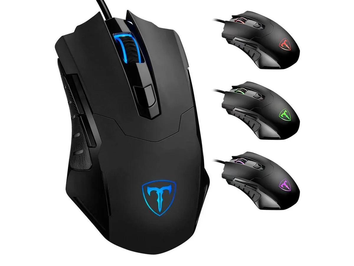 KEHIPI KEHIPI Gaming Mouse Wired 2400 DPI 6 Buttons Black — Produktfoto