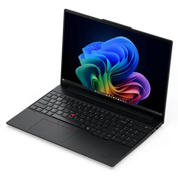 Silver 16 inch laptop with matte screen and black keyboard