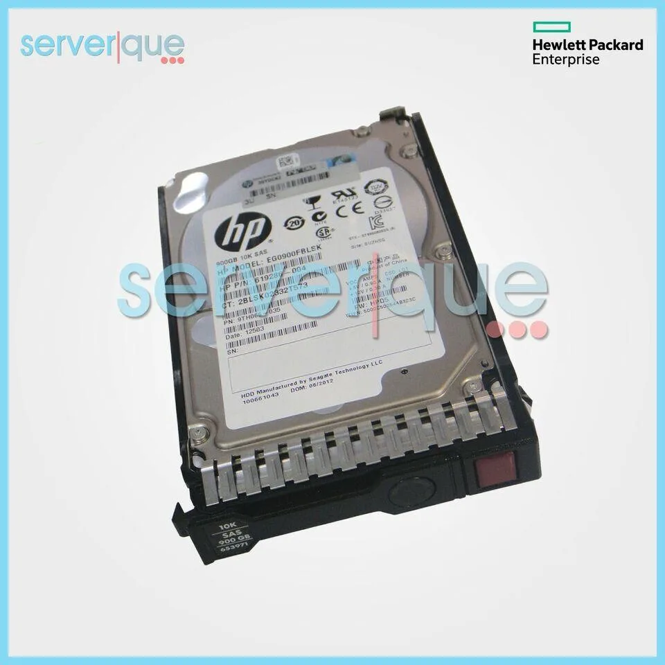 HPE 900GB SAS hard drive in 2.5-inch smart carrier