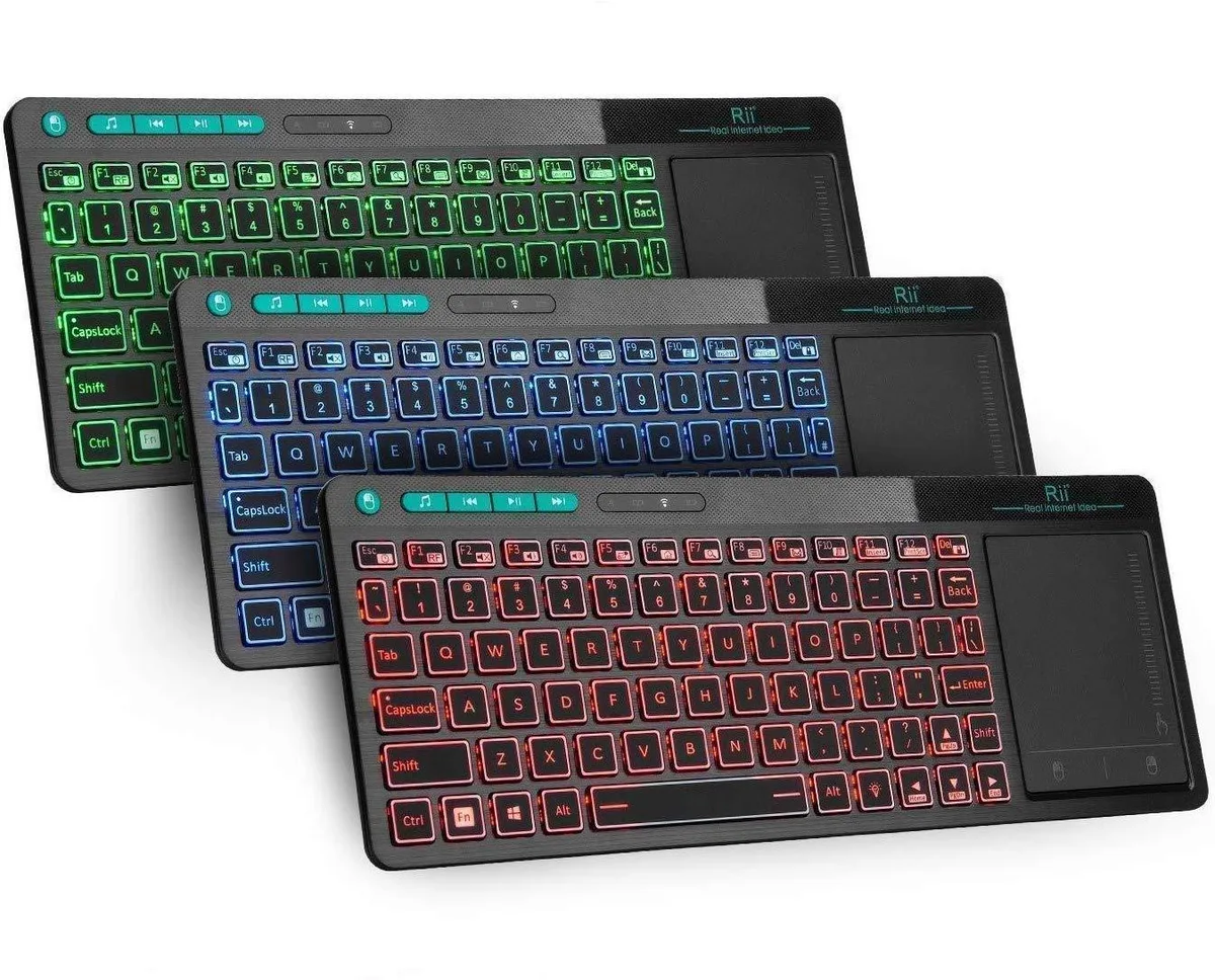 Redragon K18 Plus wireless gaming keyboard with aluminium finish and large multi-touch trackpad