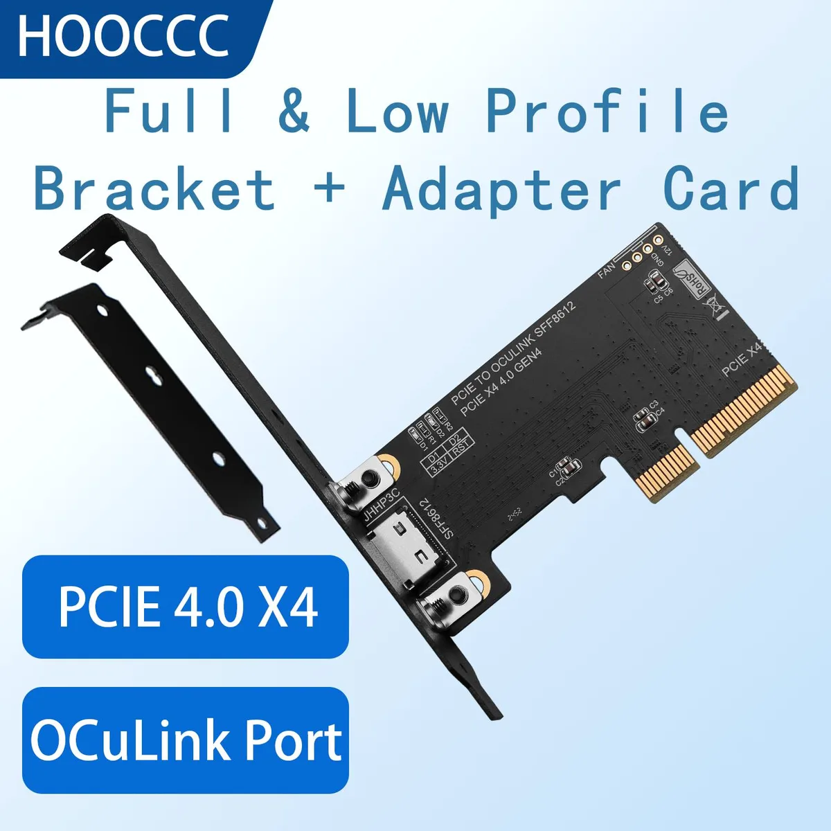 HOOCCC HOOCCC P3C PCIe 4.0 x4 to OCuLink SFF-8612 Adapter Card — תמונת המוצר