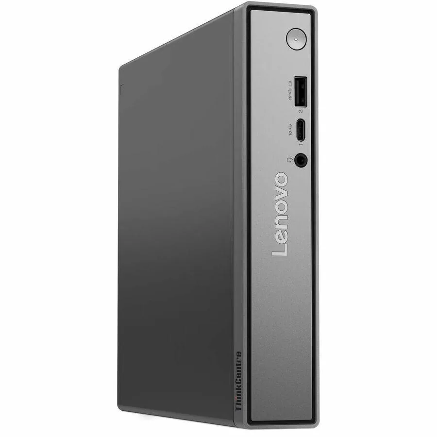 Tiny black desktop unit with USB keyboard and mouse