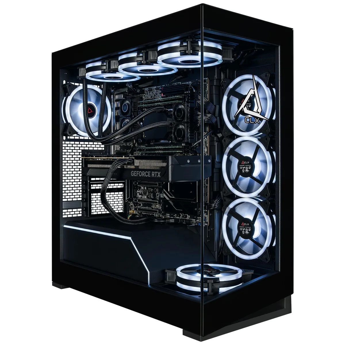 CLX Gaming CLX Gaming Horus Creator TCMHORRTU5A02BM Threadripper 9980X 64-Core 256GB DDR5 RTX 5090 32GB 4TB desktop PC — photo du produit