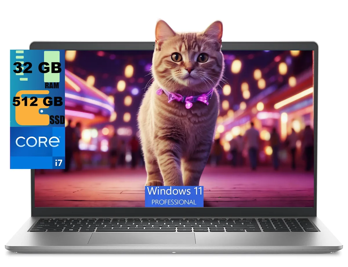 DELL DELL Dell 15.6 laptop 15.6" FHD 120Hz i7-1355U 10-core 32GB DDR4 512GB — photo du produit