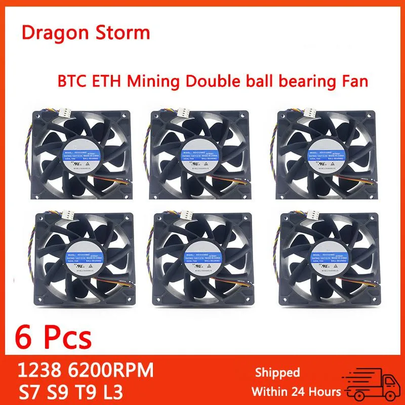 Baibo Baibo SG121238BS 120x120x38mm 6200RPM 210.38CFM 2.10A 4-pin case fan — 商品照片
