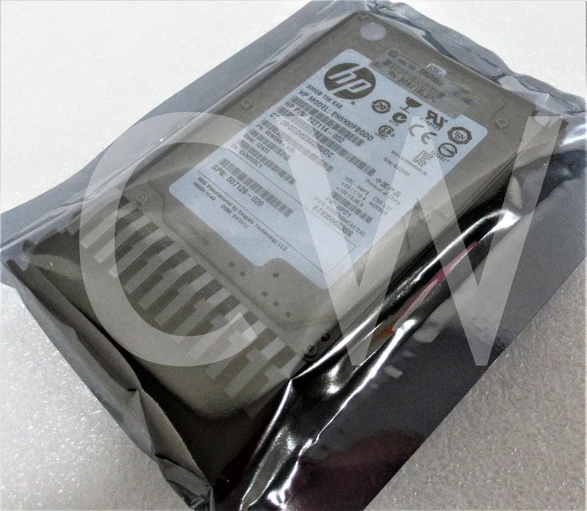 Silver 2.5 inch SAS hard drive in black Smart Carrier caddy