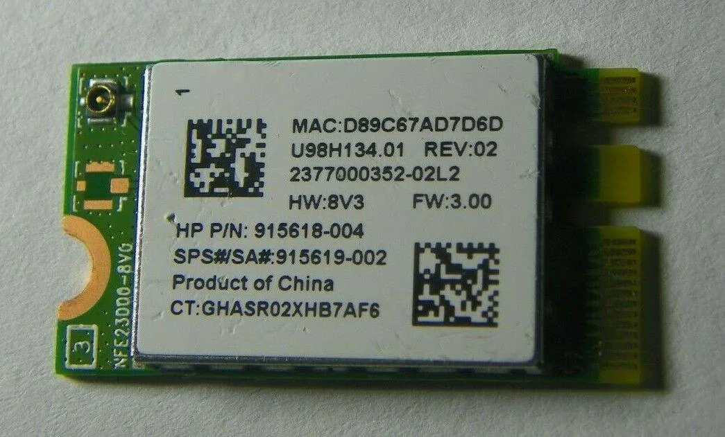 HP HP Rtl8723De 802.11bgn Bluetooth expansion card — product photo