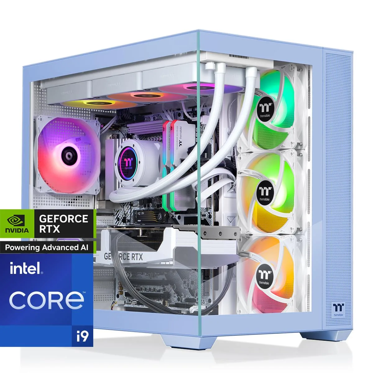 Thermaltake Thermaltake V38H-Z790-57T-LCS gaming PC i9-14900KF 32GB DDR5 RTX 5070 Ti 2TB — photo du produit