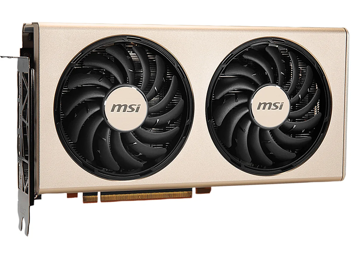 MSI Radeon RX 5700 EVOKE dual-fan graphics card in dark finish