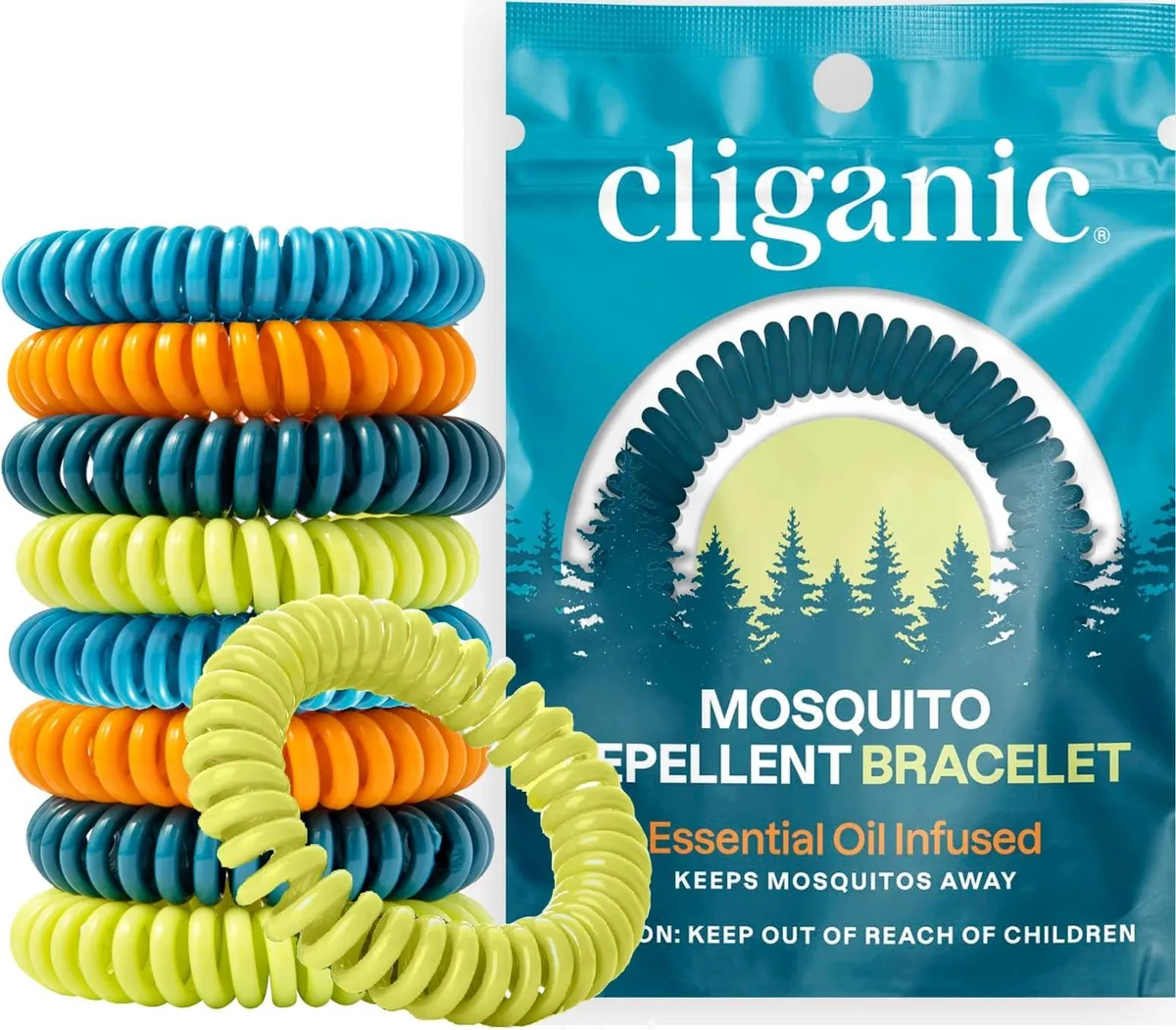 Cliganic Mosquito Repellent Bracelets 10 Pack — product photo