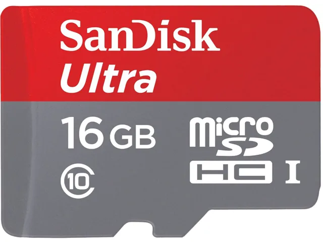 SanDisk SanDisk SDSQUNC-016G-GN6MA 16GB Ultra microSDHC UHS-I Class 10 80MB/s memory card — Produktfoto