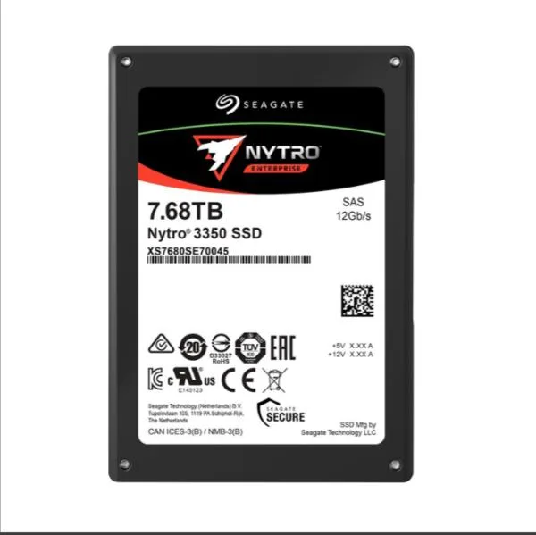 A 2.5 inch enterprise SAS SSD with a metal casing