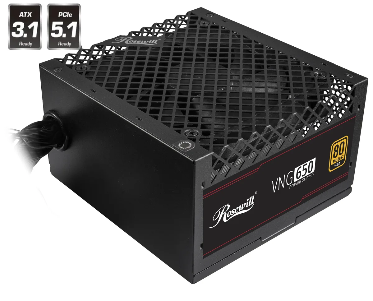 Rosewill Rosewill VNG650 650W 80+ Gold ATX 3.1 Non-Modular Power Supply — product photo