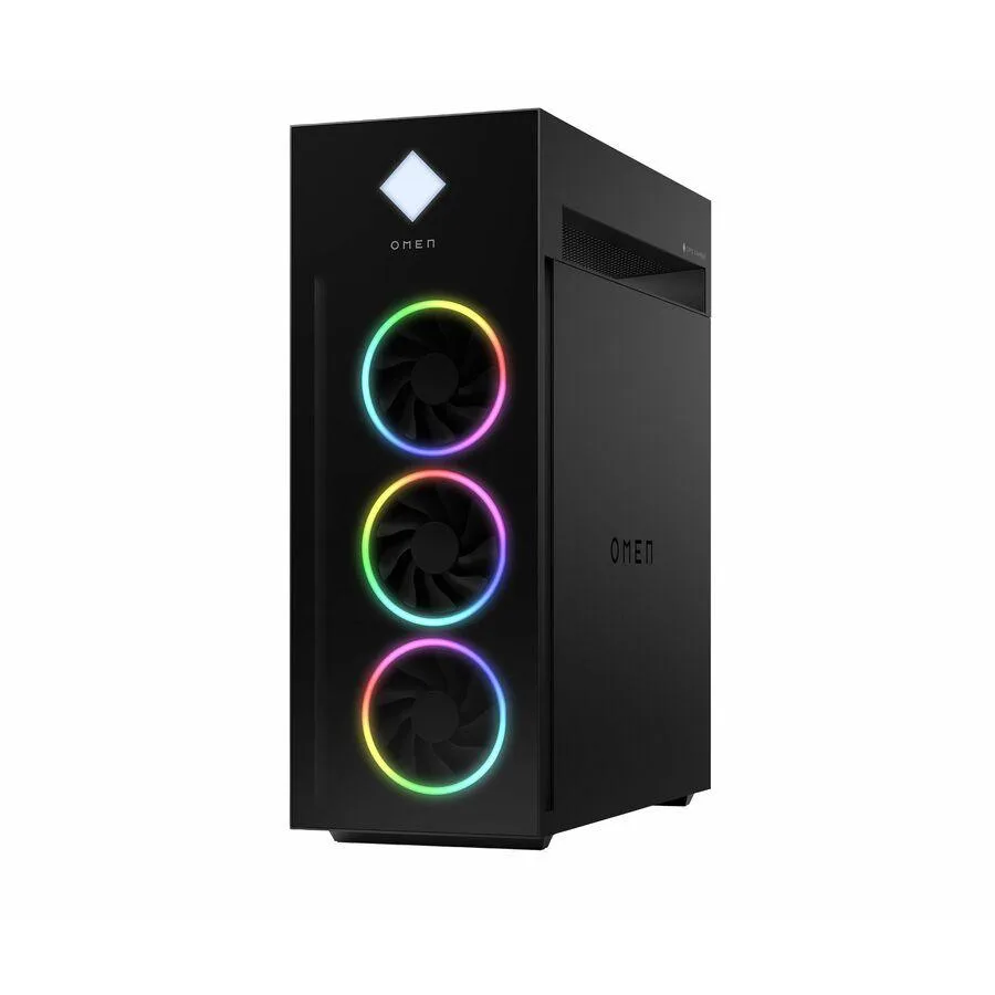 HP OMEN 45L gaming tower with tempered glass side panel
