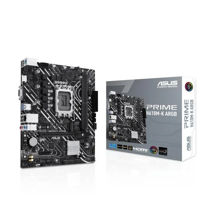 Green micro-ATX motherboard with silver heatsink and ARGB lighting headers