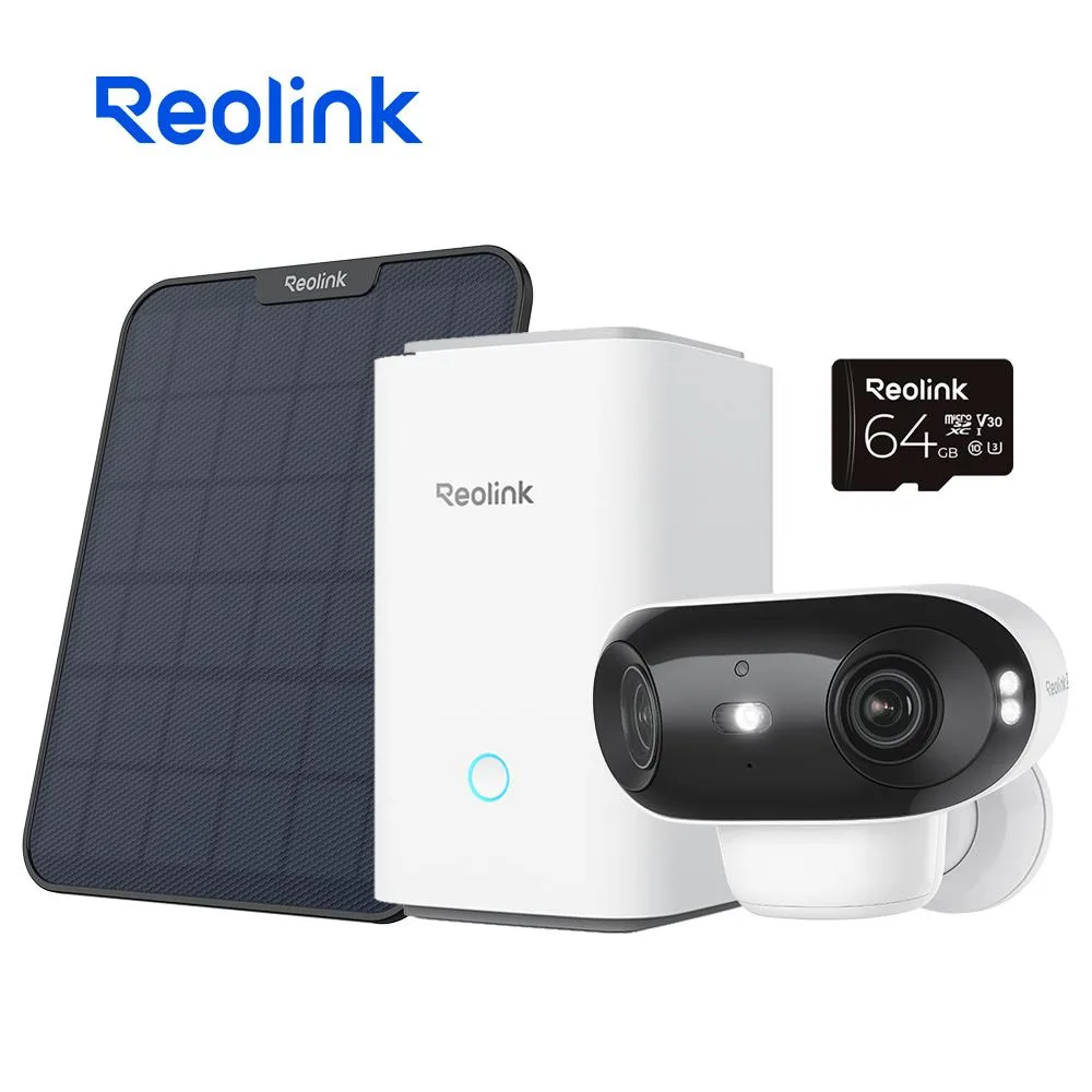 Reolink Reolink Home Hub Argus 4 Pro Solar Panel 2 Black 4K 180° ColorX WiFi 6 64GB — product photo