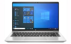 Silver 14-inch touchscreen laptop with integrated webcam