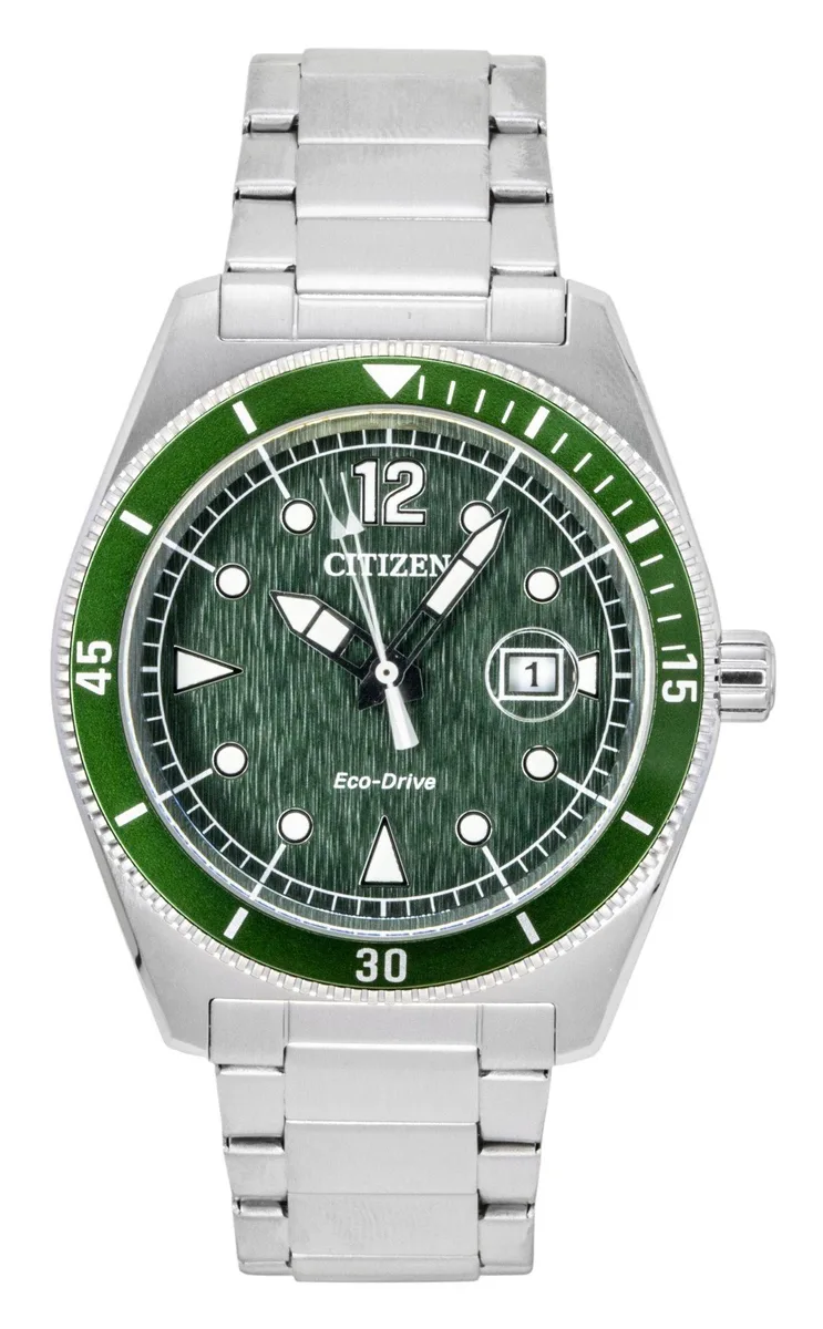 Citizen Citizen AW1880-55X Eco-Drive Green Dial Solar Watch 43mm 100M — fotografia produsului