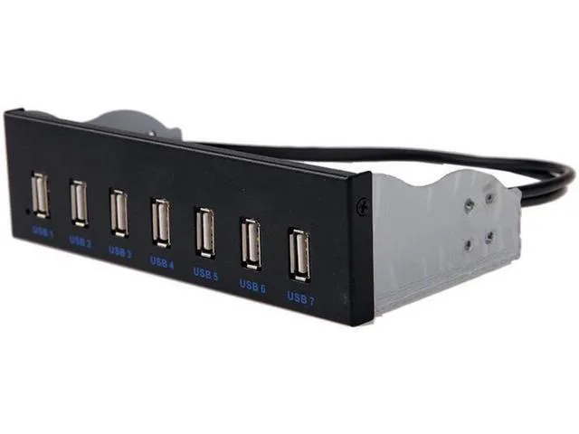LORDWORLD LORDWORLD 7 Port USB 2.0 5.25" Front Panel Hub 10-pin — product photo