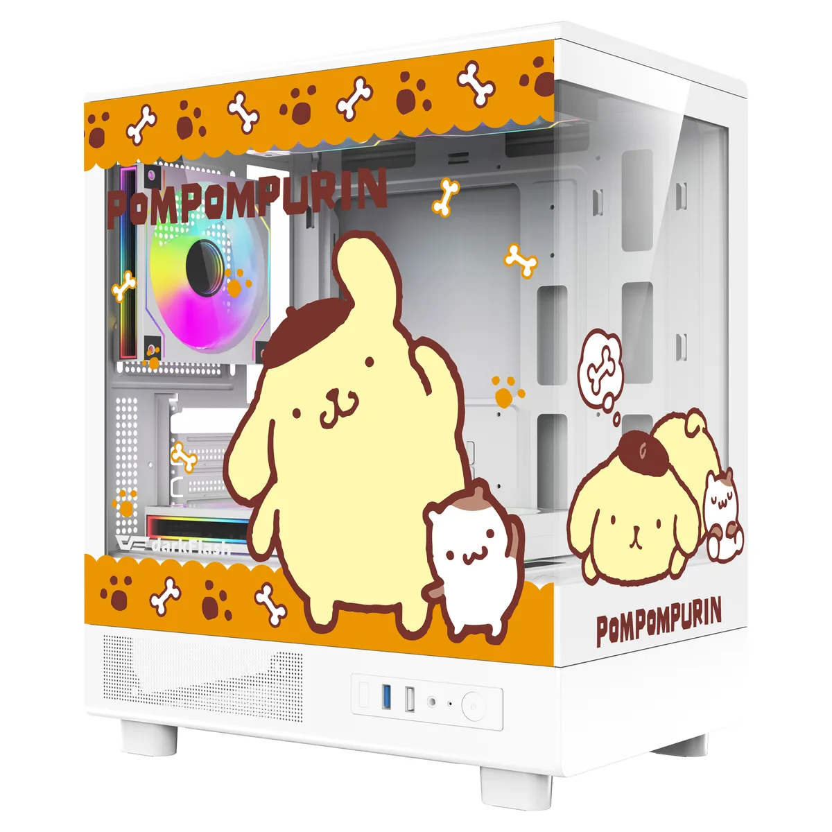 darkFlash darkFlash DF-DB330M-WH-BDG Sanrio Pom Pom Purin PC case — product photo