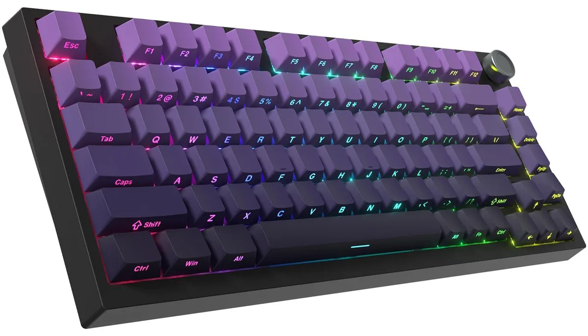 costom costom WK75 75% Wireless Gaming Keyboard Purple — photo du produit