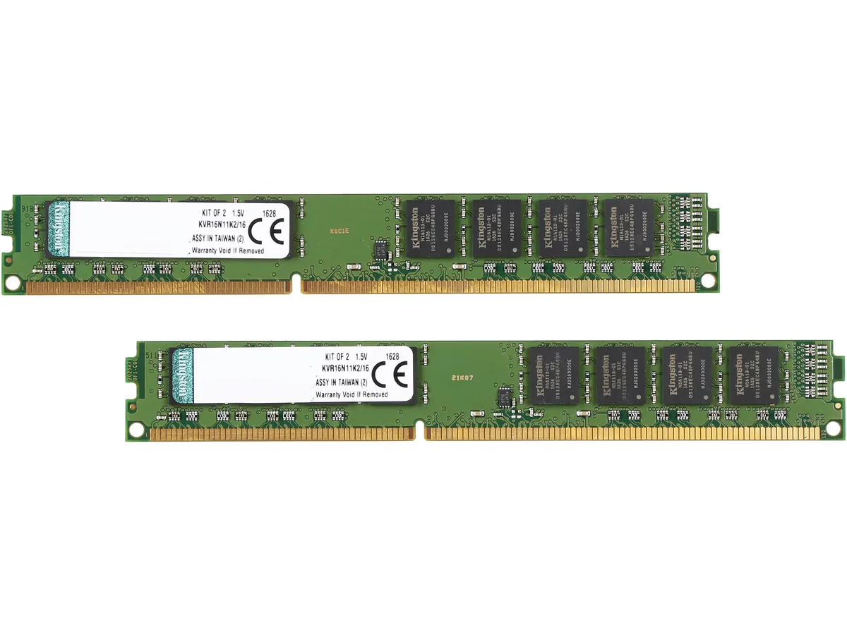 Kingston Technology Corp. Kingston Technology Corp. KVR16N11K2/16 16GB (2 x 8GB) DDR3 1600 CL11 1.50V desktop RAM — product photo