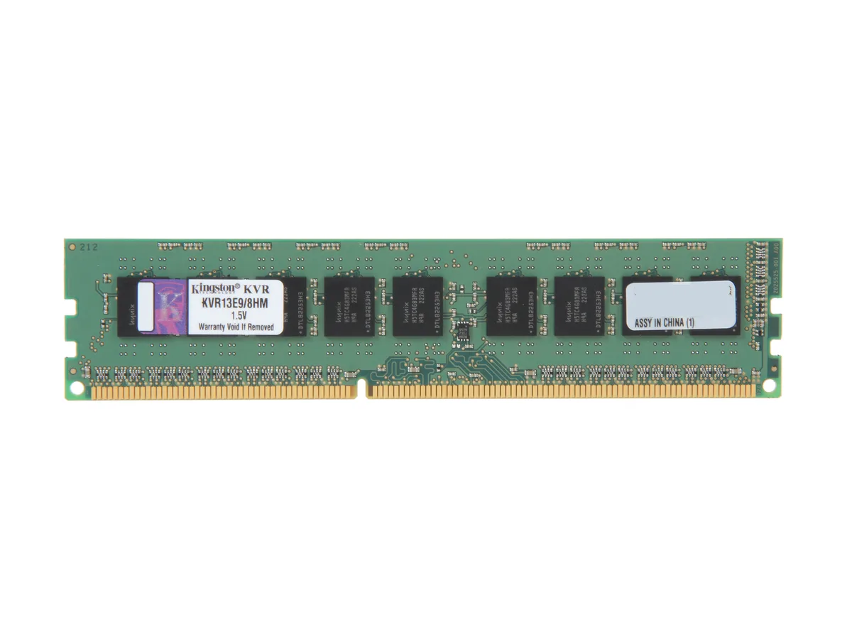 Kingston Technology Corp. Kingston Technology Corp. KVR13E9/8HM 8GB DDR3 1333 ECC Unbuffered server RAM — ürün fotoğrafı