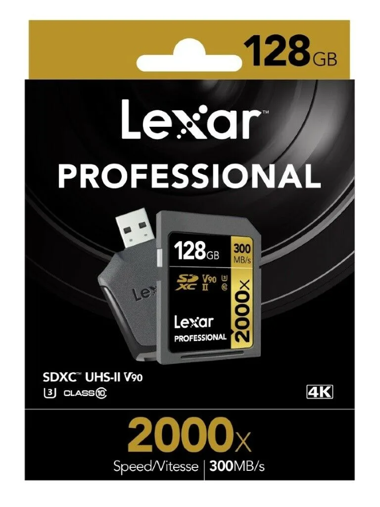 Lexar Lexar 128GB 17p SDXC 2000x UHS-II U3 V90 CYU memory card — ภาพสินค้า