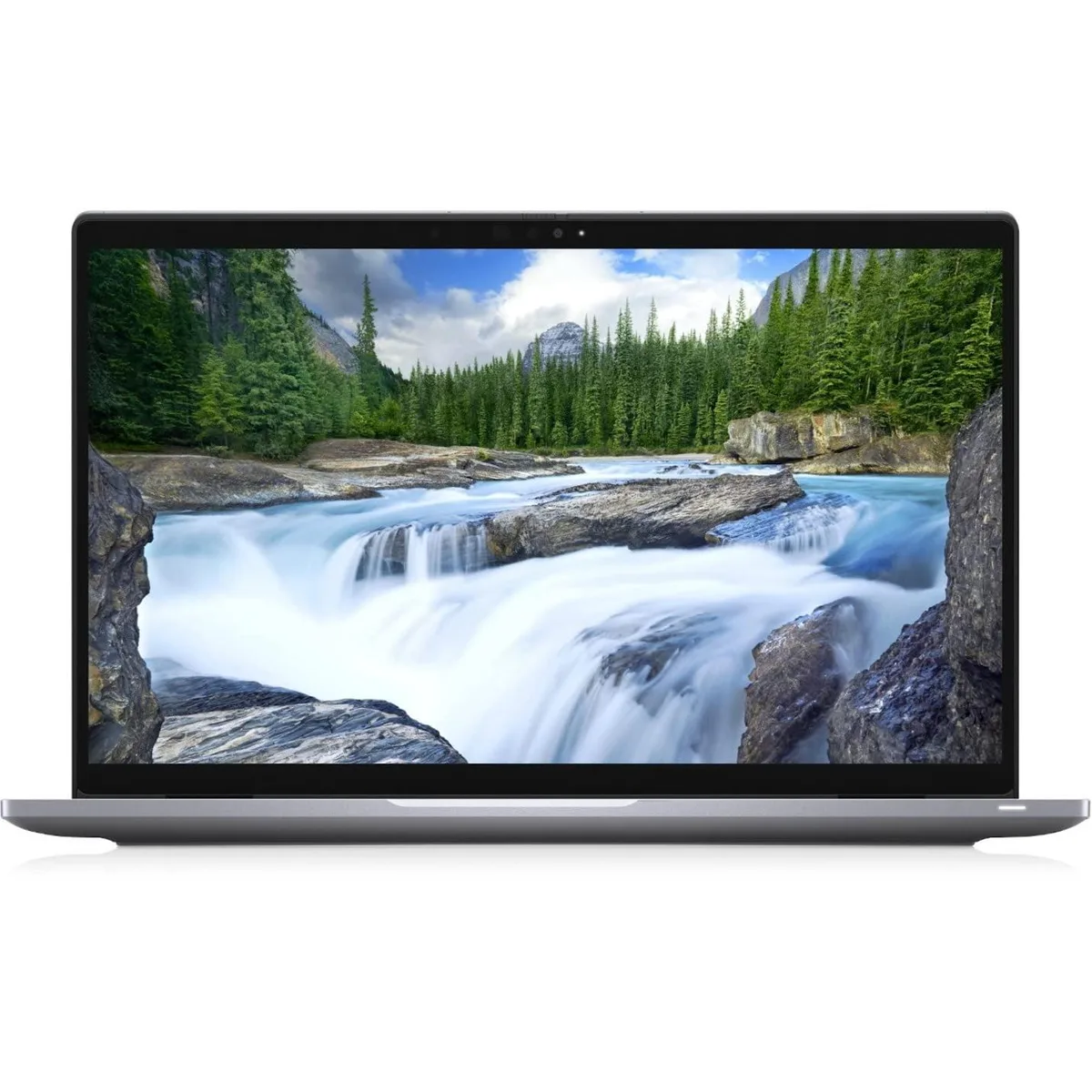 Gray 14-inch Dell Latitude 7430 laptop with touchscreen display, closed lid showing matte finish