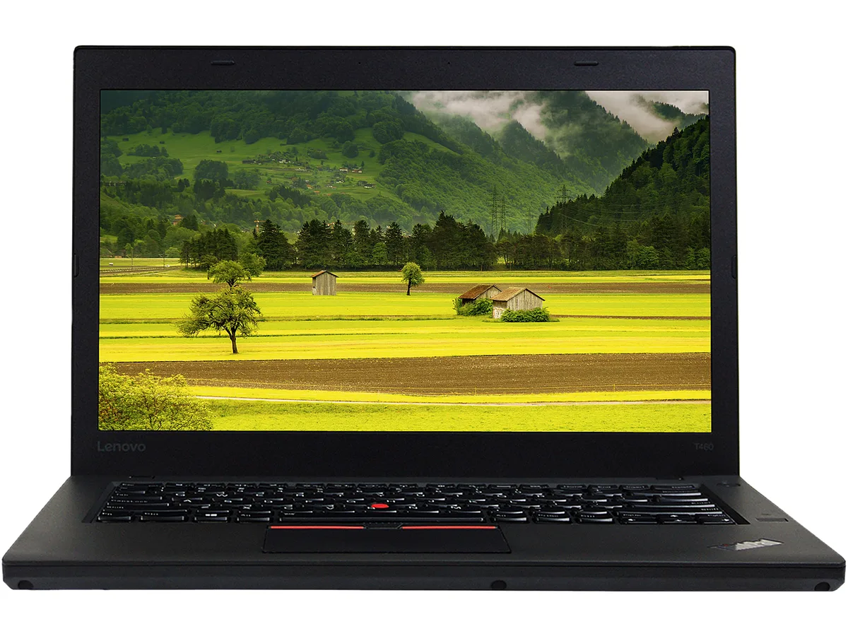 Gray Lenovo T460 laptop, 14 inch non-touch screen, no webcam, A grade refurbished