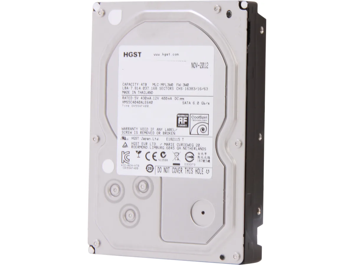 HGST HGST 0F19847 4TB 5700 RPM 64MB SATA 3.5" internal hard drive — produktbild