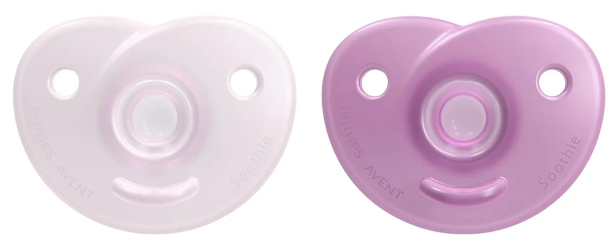 Avent Avent SCF099/12 Soothie Heart Pacifier 3-18m Pink 2 pack bottle feeding — product photo