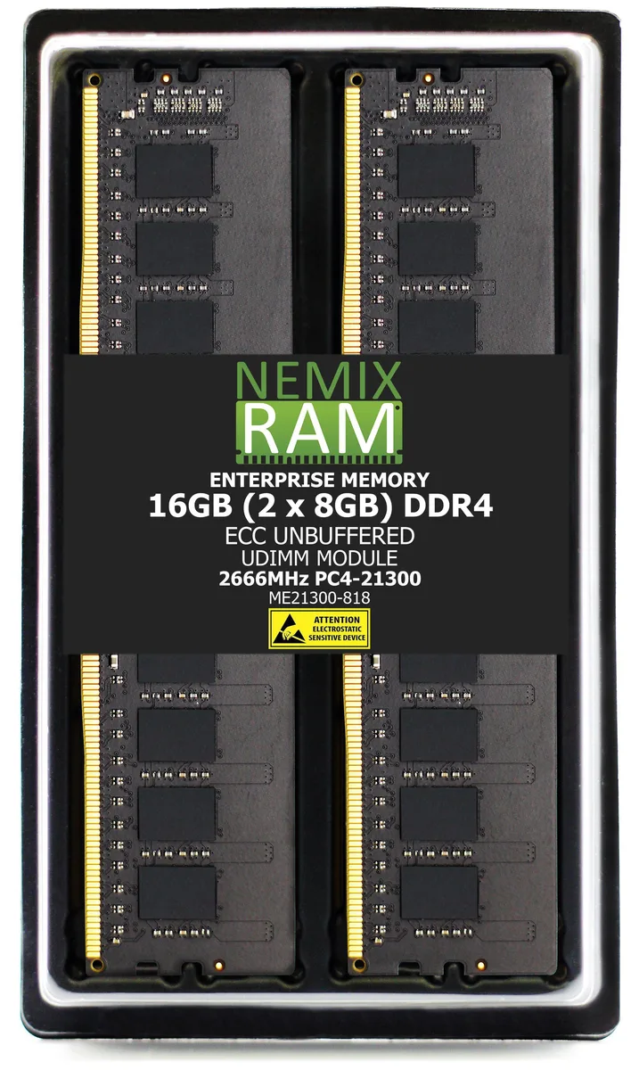 NEMIX RAM NEMIX RAM 16GB (2 x 8GB) DDR4 2666MHz ECC UDIMM server RAM — photo du produit
