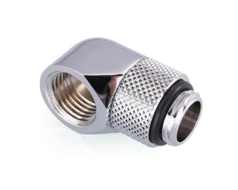 Bykski Bykski G 1/4 Male-Female 90° Rotary Elbow Fitting Silver — 商品写真