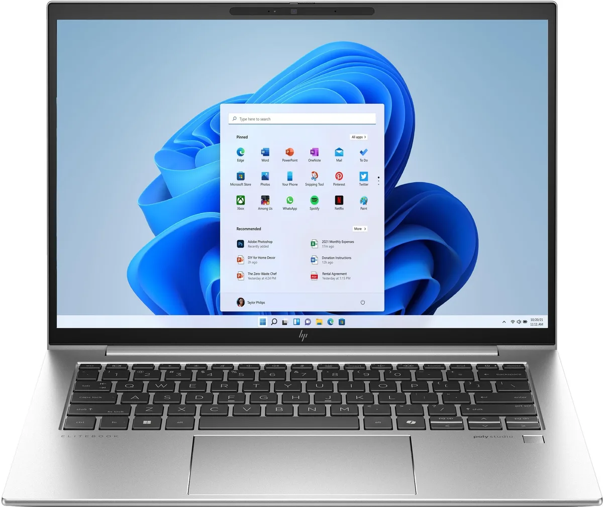 HP HP EliteBook 845 G11 laptop AMD Ryzen 7 PRO 8840U 32GB DDR5 2TB NVMe 14 WUXGA touch — product photo