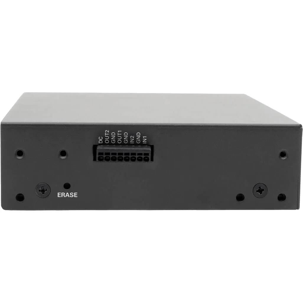 Silver rack-mountable console server unit with front panel ports