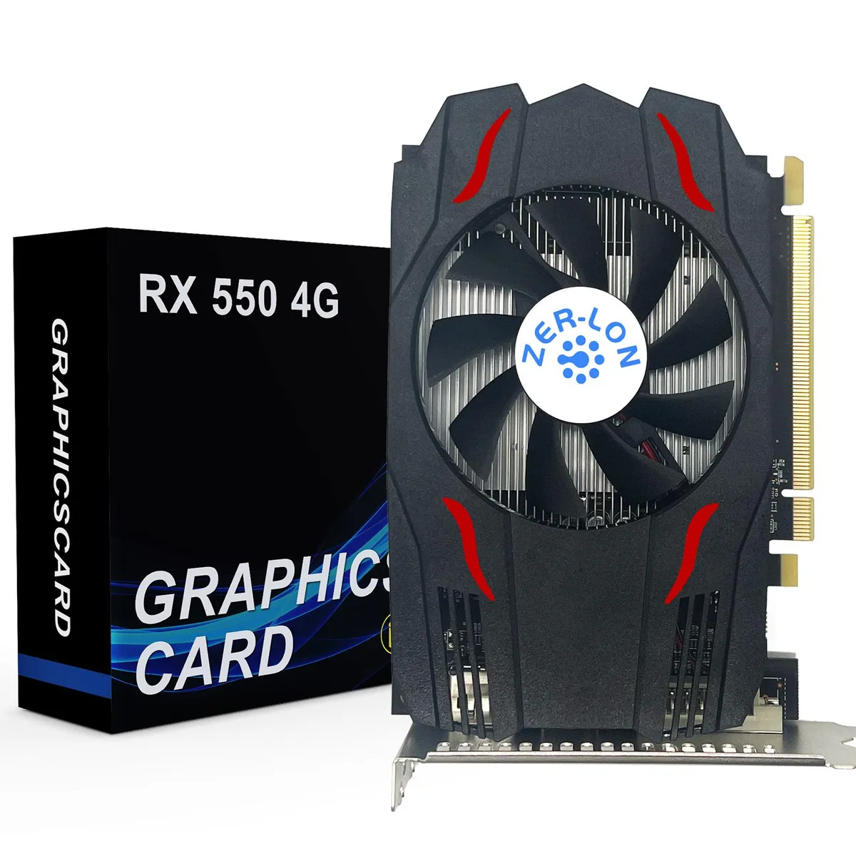 ZER LON ZER LON Radeon RX 550 4GB graphics card — product photo