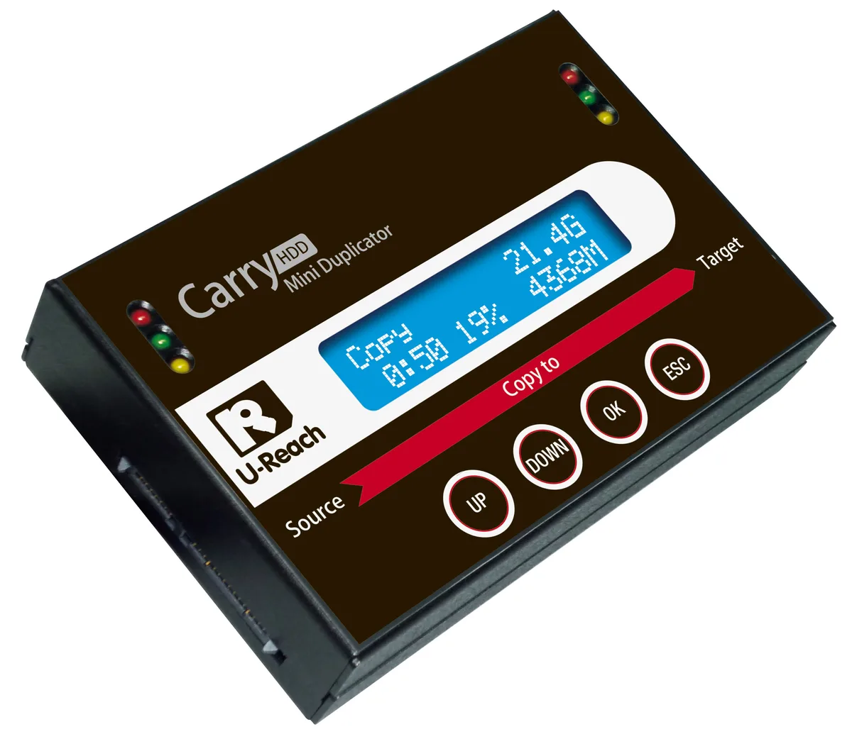 U-Reach, Inc. U-Reach, Inc. Pro 118 Portable SATA/IDE HDD Duplicator 128M Buffer 7.2 GB/mins — foto produk