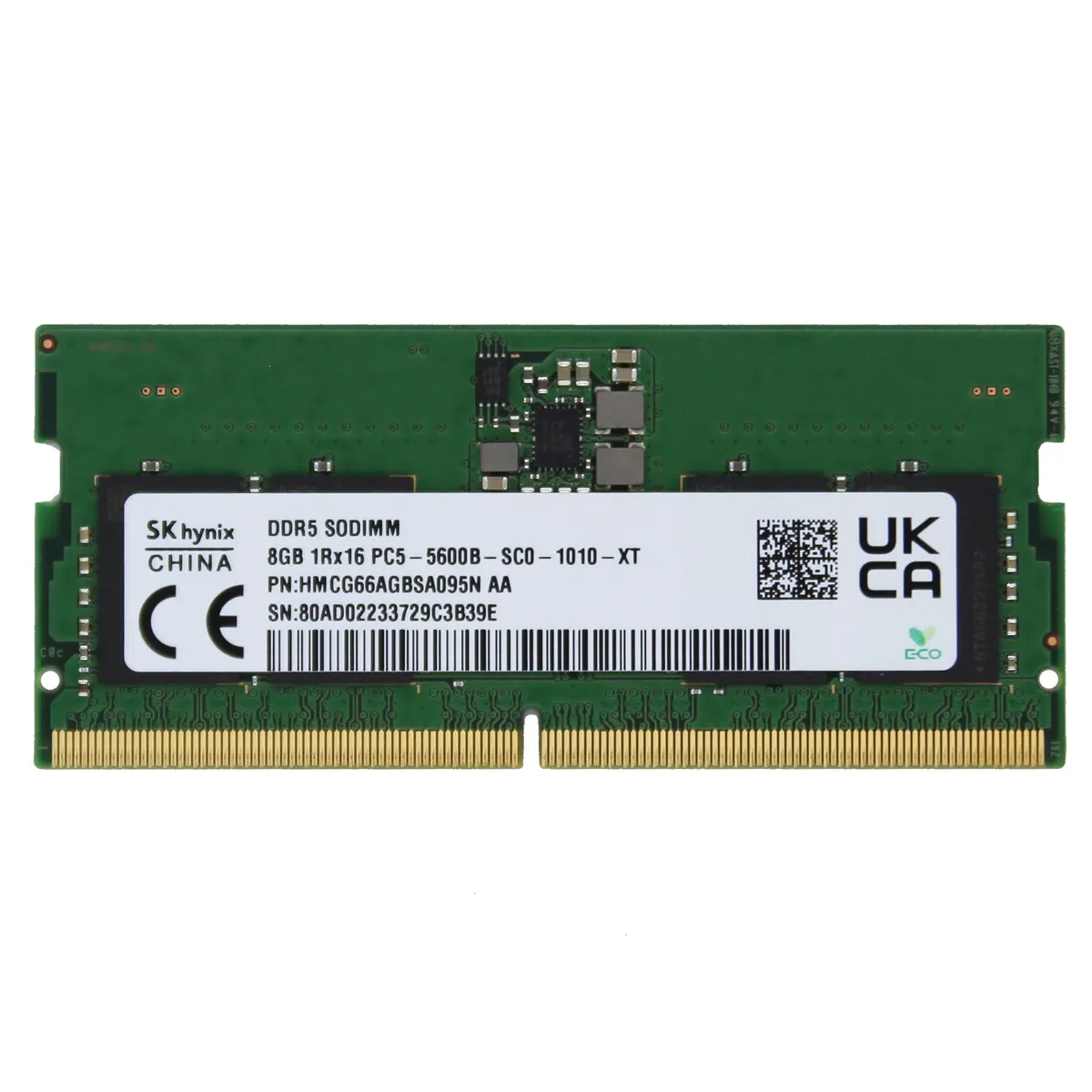 SK hynix SK hynix 8GB DDR5 5600MHz SODIMM CL46 1Rx16 1.1V laptop RAM — ürün fotoğrafı