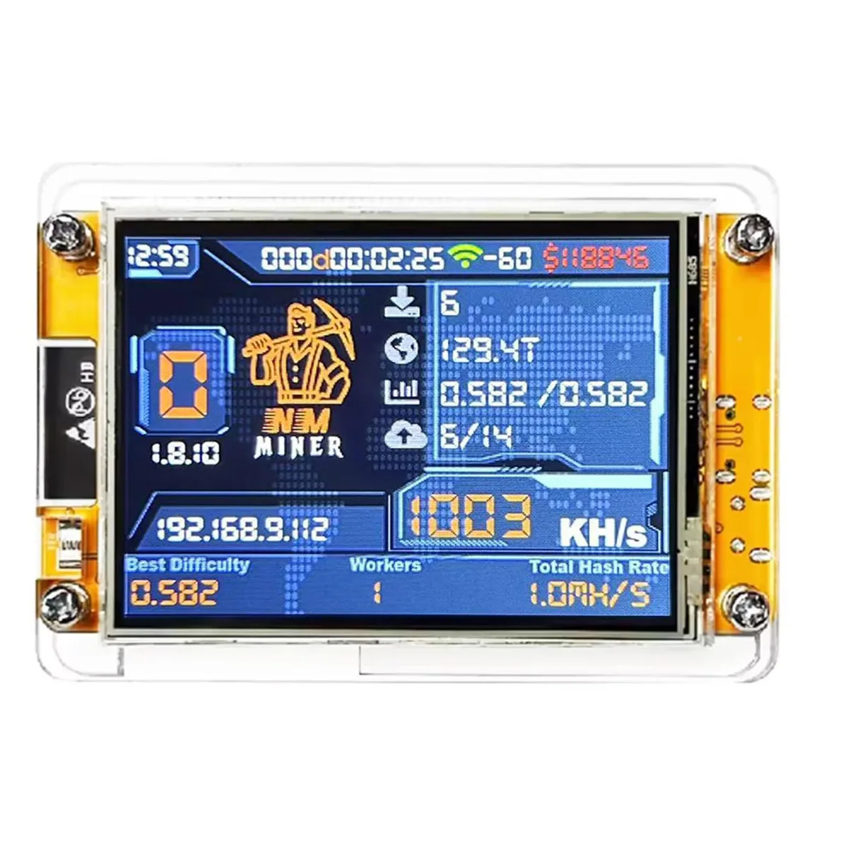 Stellapex Stellapex NerdMiner-V2 mining hardware 980 KH/s 2.8-inch touchscreen 5W — product photo