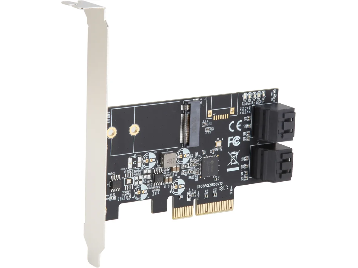 Syba Syba SI-PEX40138 4-port SATA + M.2 B-key expansion card — produkto nuotrauka