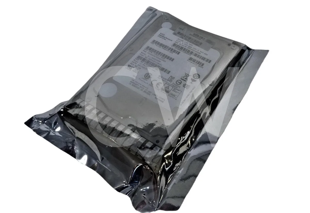 A 2.5 inch SAS hard drive in a black plastic smart carrier tray