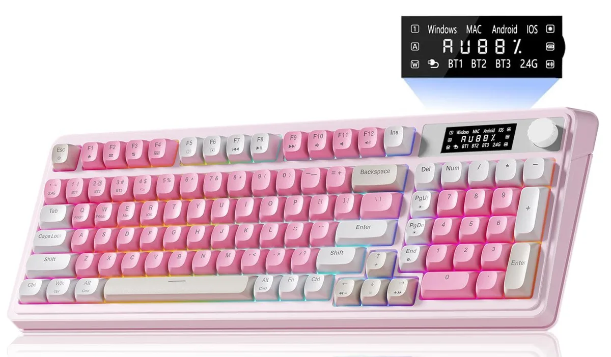 Vszerda Vszerda S99pro Wireless Gaming Keyboard - Pink — foto produk