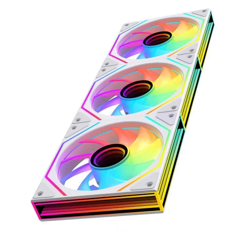 Jungle Leopard Jungle Leopard Prism6 MAX 120mm ARGB Case Fan White 3-Pack — foto do produto