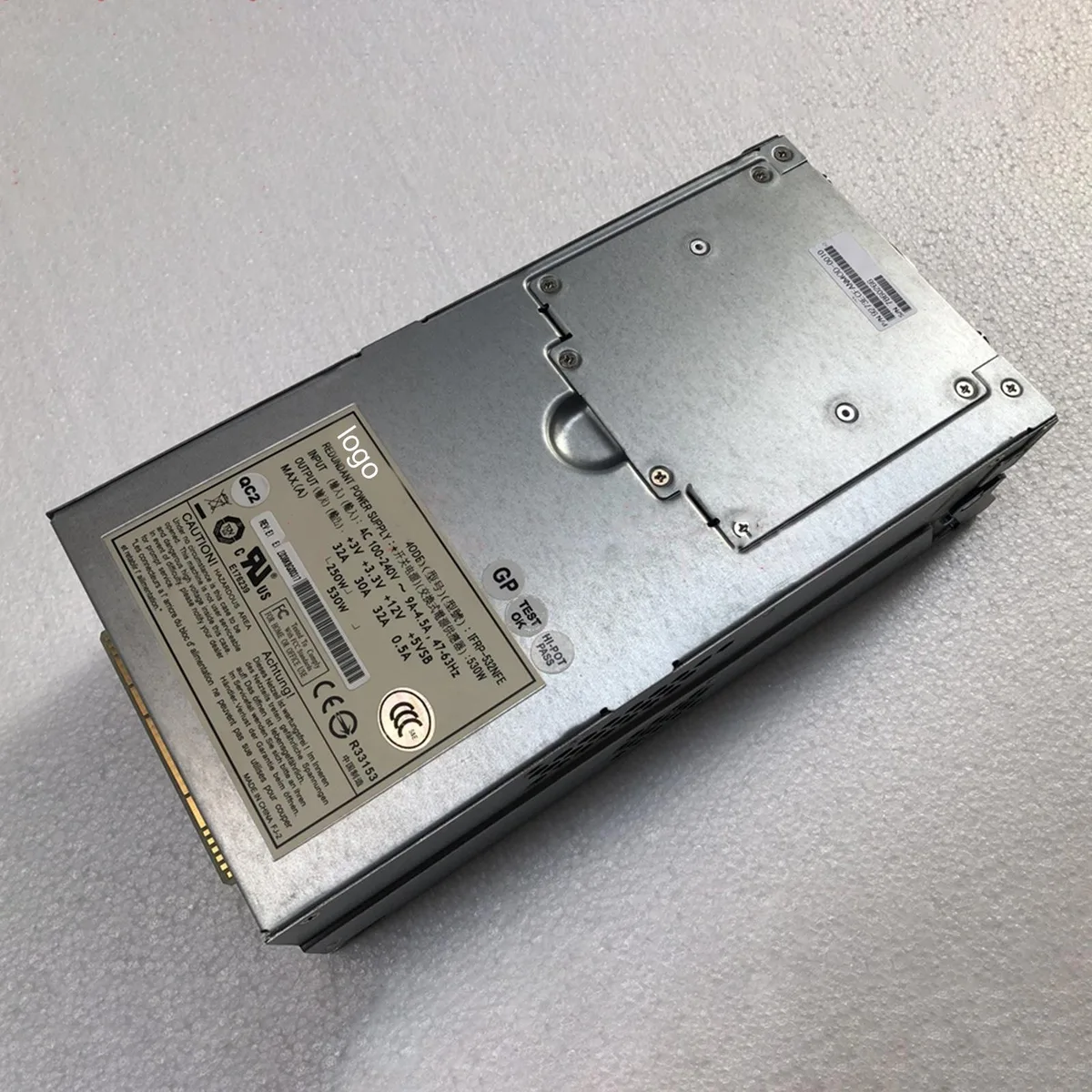 godream 530W ATX power supply unit, rectangular metal enclosure with fan grille
