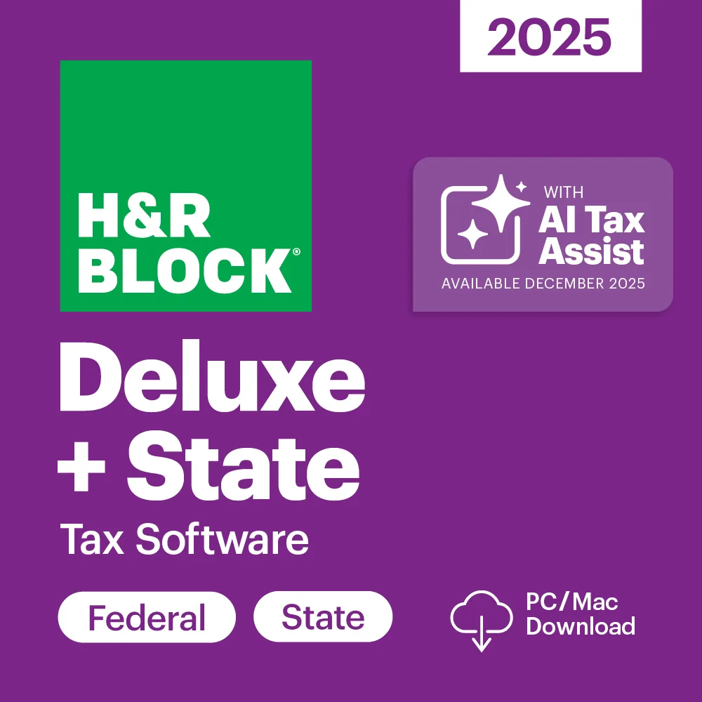 H&amp;R Block H&amp;R Block 1316800-25 Tax Software Deluxe + State 2025 accounting — produkto nuotrauka