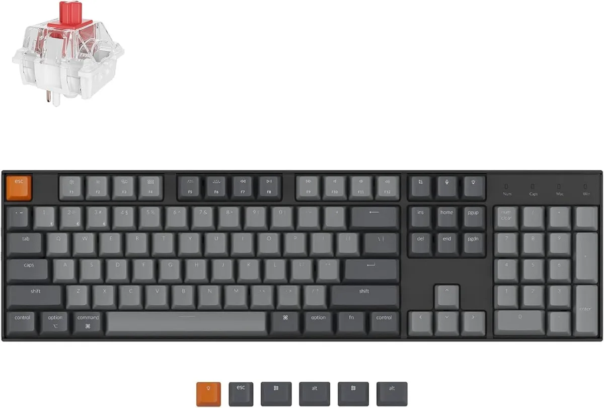 TUKO TUKO 104-Key Hot-Swappable Mechanical Gaming Keyboard — zdjęcie produktu