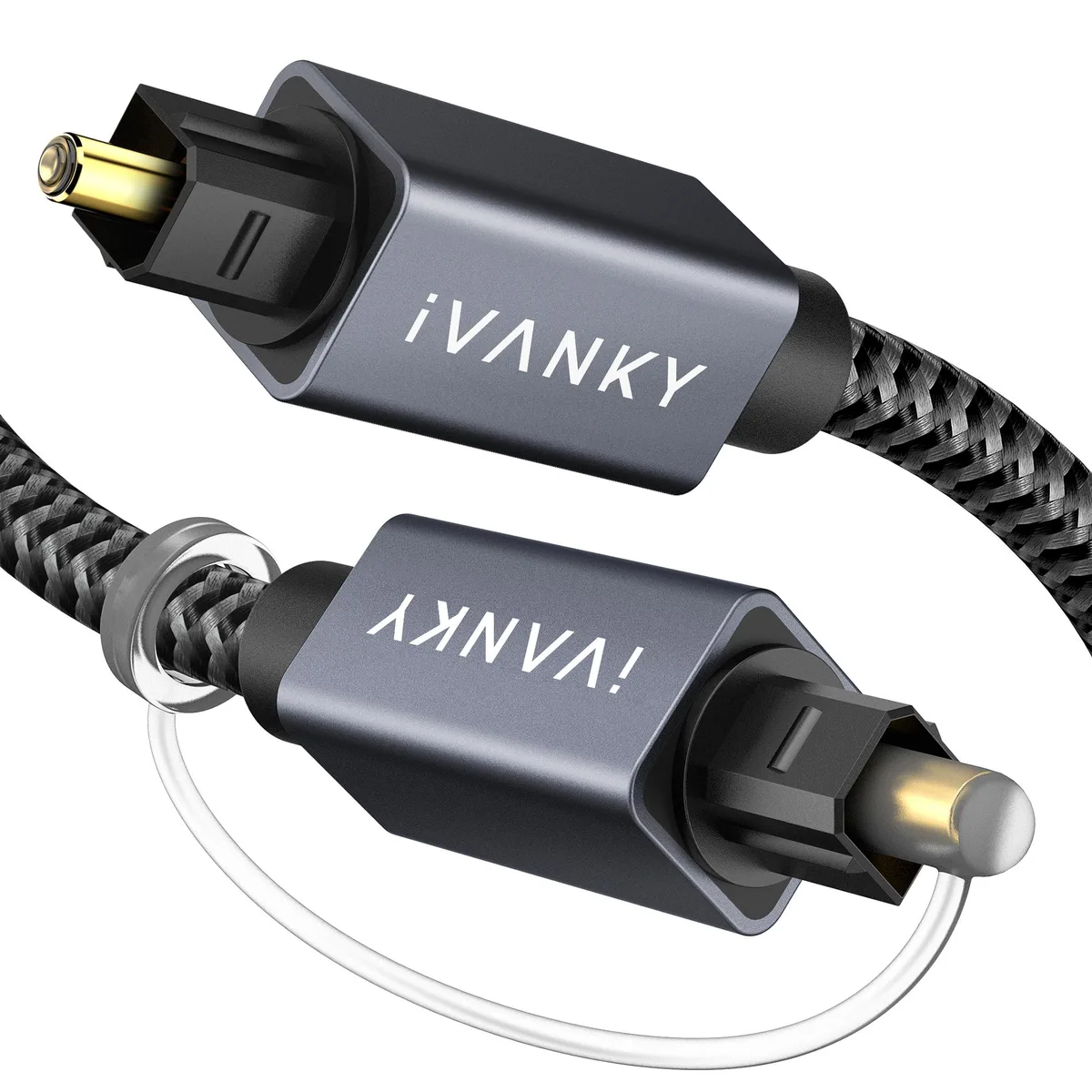 ivanky ivanky VAB02 10ft 3m Toslink Digital Optical Audio Cable Braided Gold-Plated CL3 — תמונת המוצר