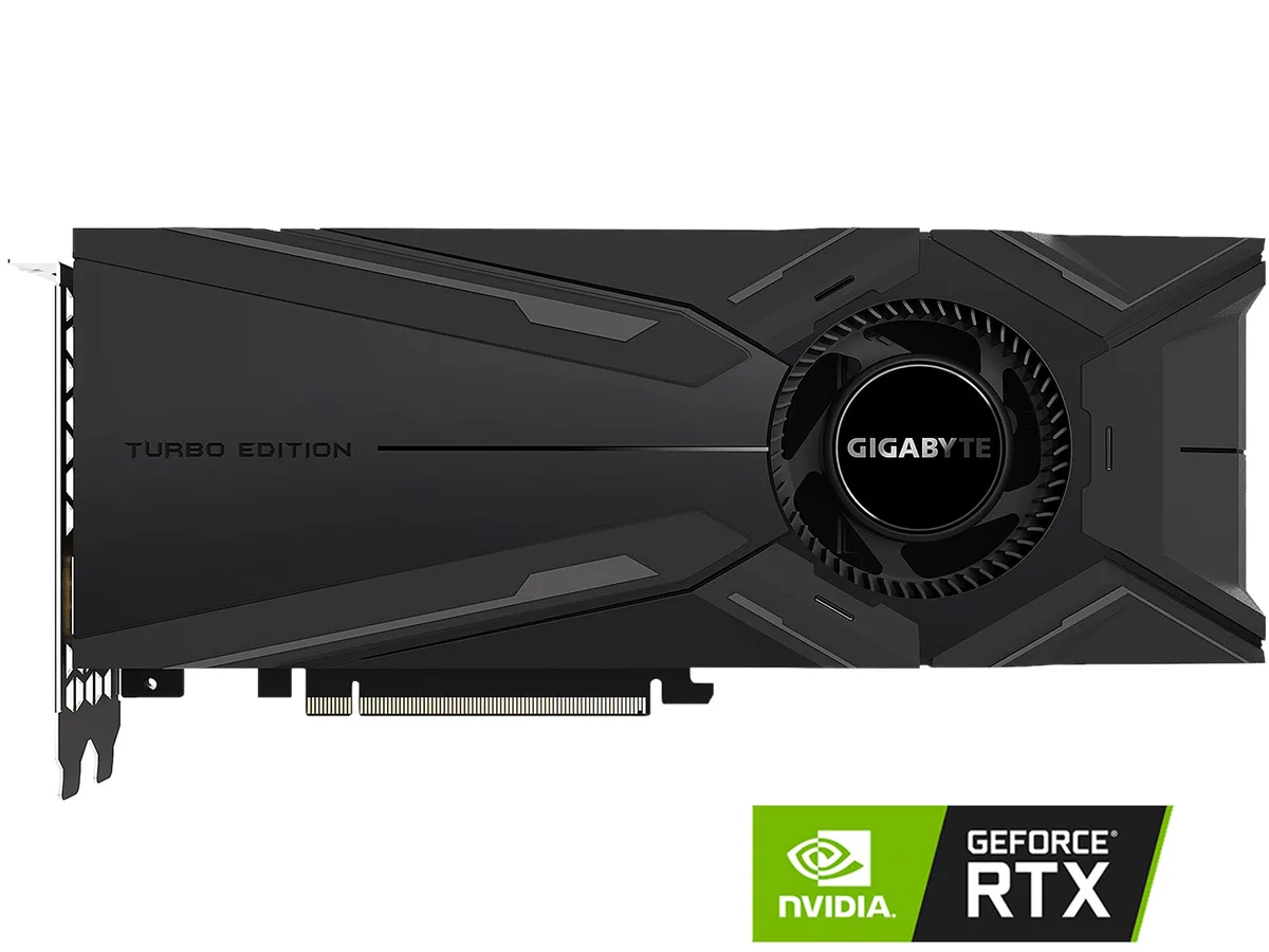 GIGABYTE GIGABYTE GV-N208TTURBOOC-11GC GeForce RTX 2080 Ti 11GB graphics card — photo du produit