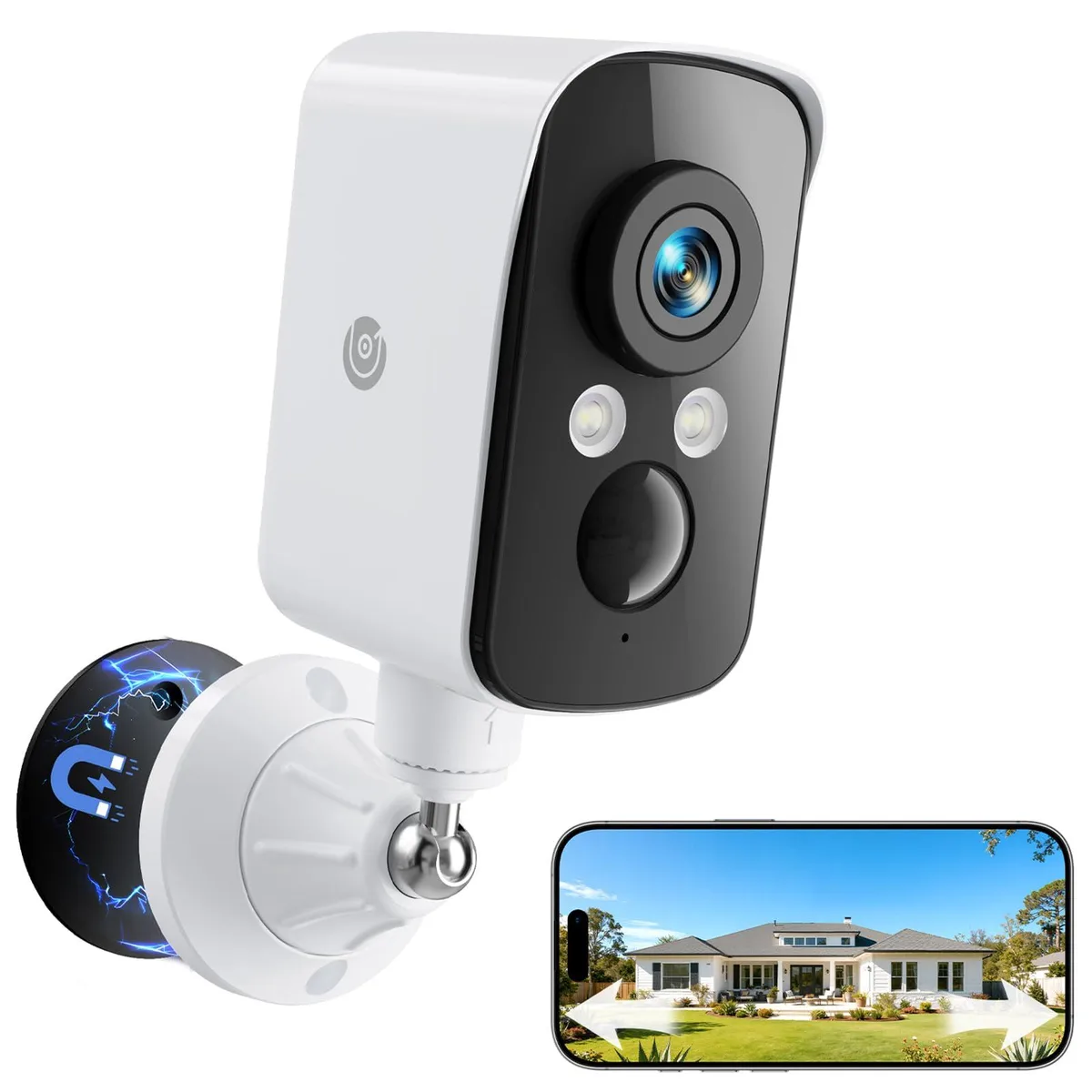  ZY-Q6 300° Pan 2K Wireless Outdoor Camera 10TB HDD 5200mAh Battery — 제품 사진